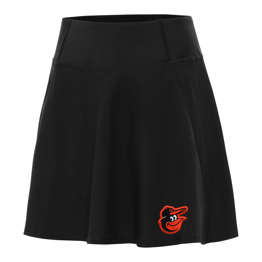 MLB Baltimore Orioles Women's Antigua Chip Skort - Black