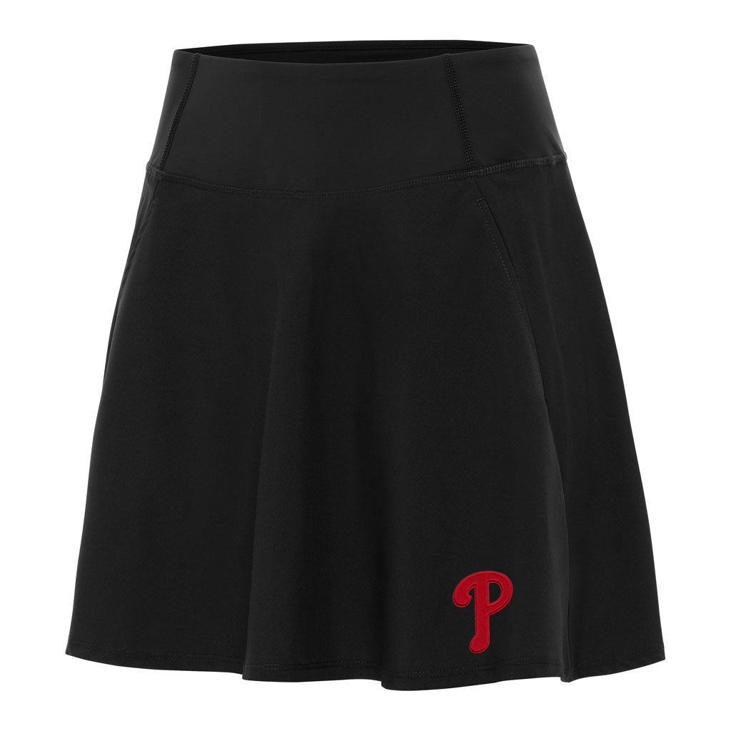 MLB Philadelphia Phillies Women's Antigua Chip Skort - Black
