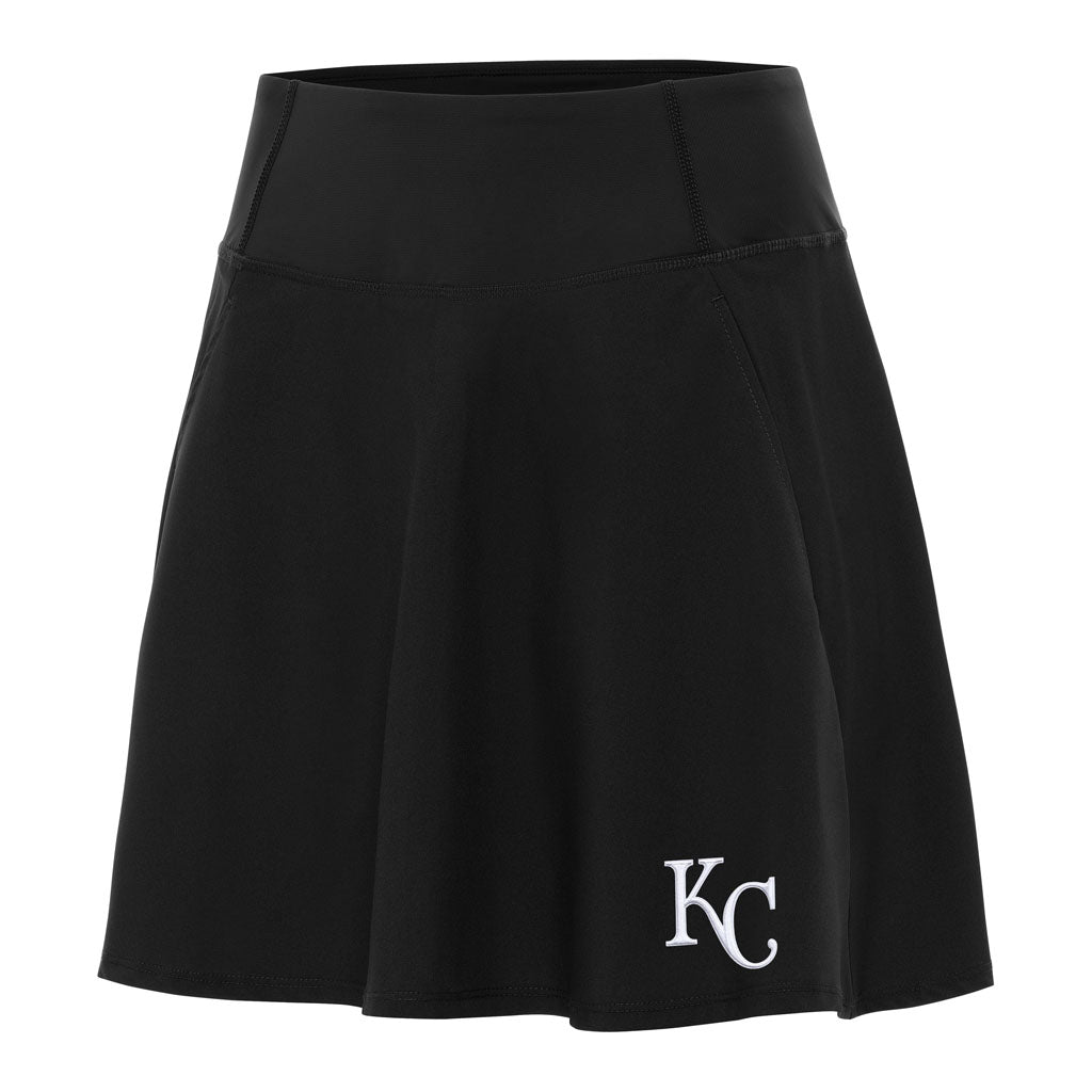 MLB Kansas City Royals Women's Antigua Chip Skort - Black
