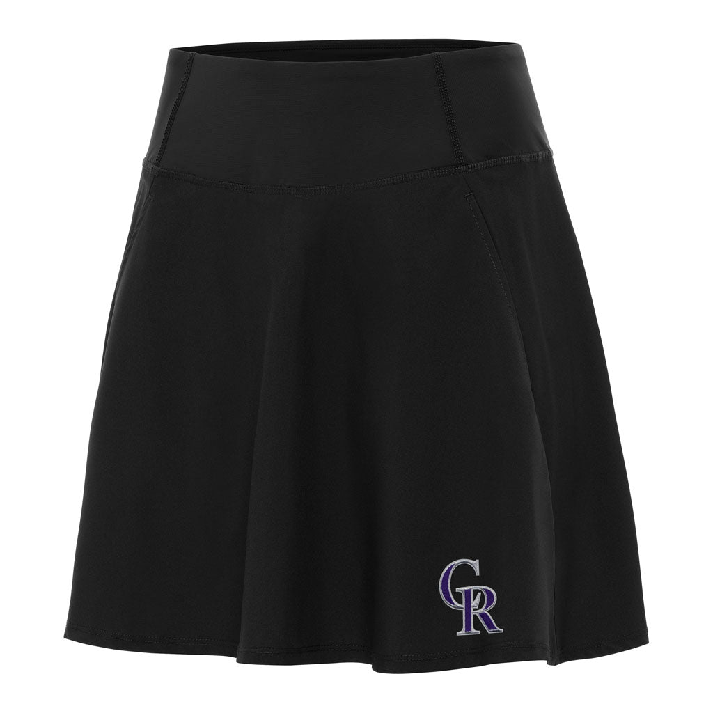 MLB Colorado Rockies Women's Antigua Chip Skort - Black