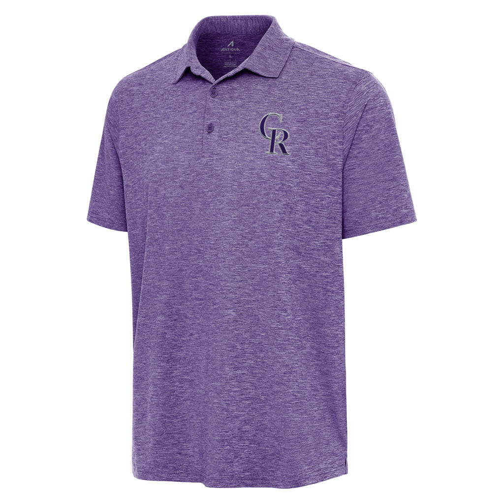 MLB Colorado Rockies Antigua Par 3 Polo - Purple