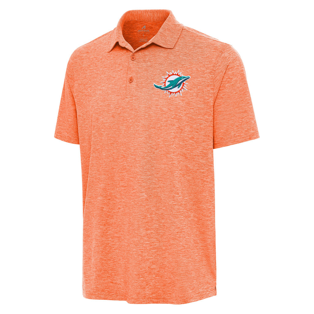NFL Miami Dolphins Antigua Par 3 Polo - Orange