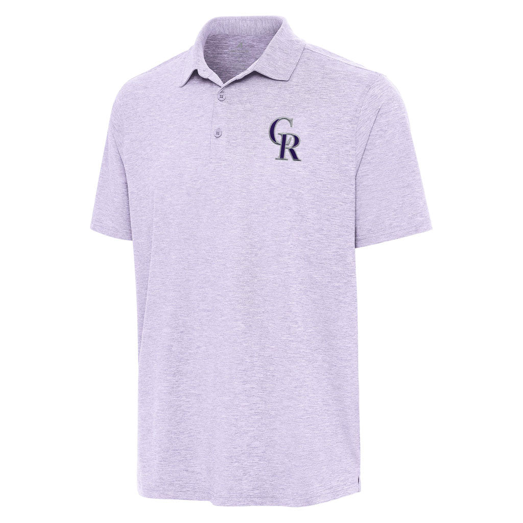 MLB Colorado Rockies Antigua Par 3 Polo - Lilac