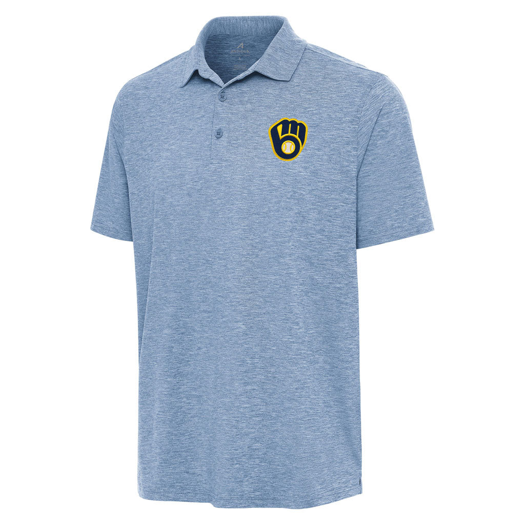 MLB Milwaukee Brewers Antigua Par 3 Polo - Blue