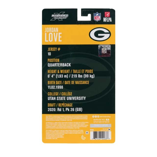 NFL Green Bay Packers Jordan Love McFarlane 6" Action Figure