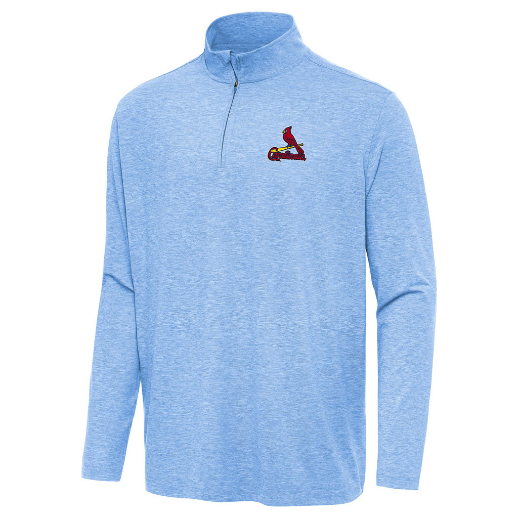 MLB St. Louis Cardinals Antigua Hunk 1/4 Zip Pullover Jacket - Blue