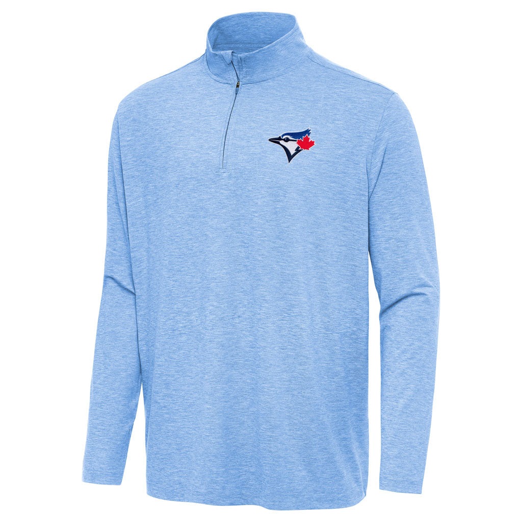 MLB Toronto Blue Jays Antigua Hunk 1/4 Zip Pullover Jacket - Blue