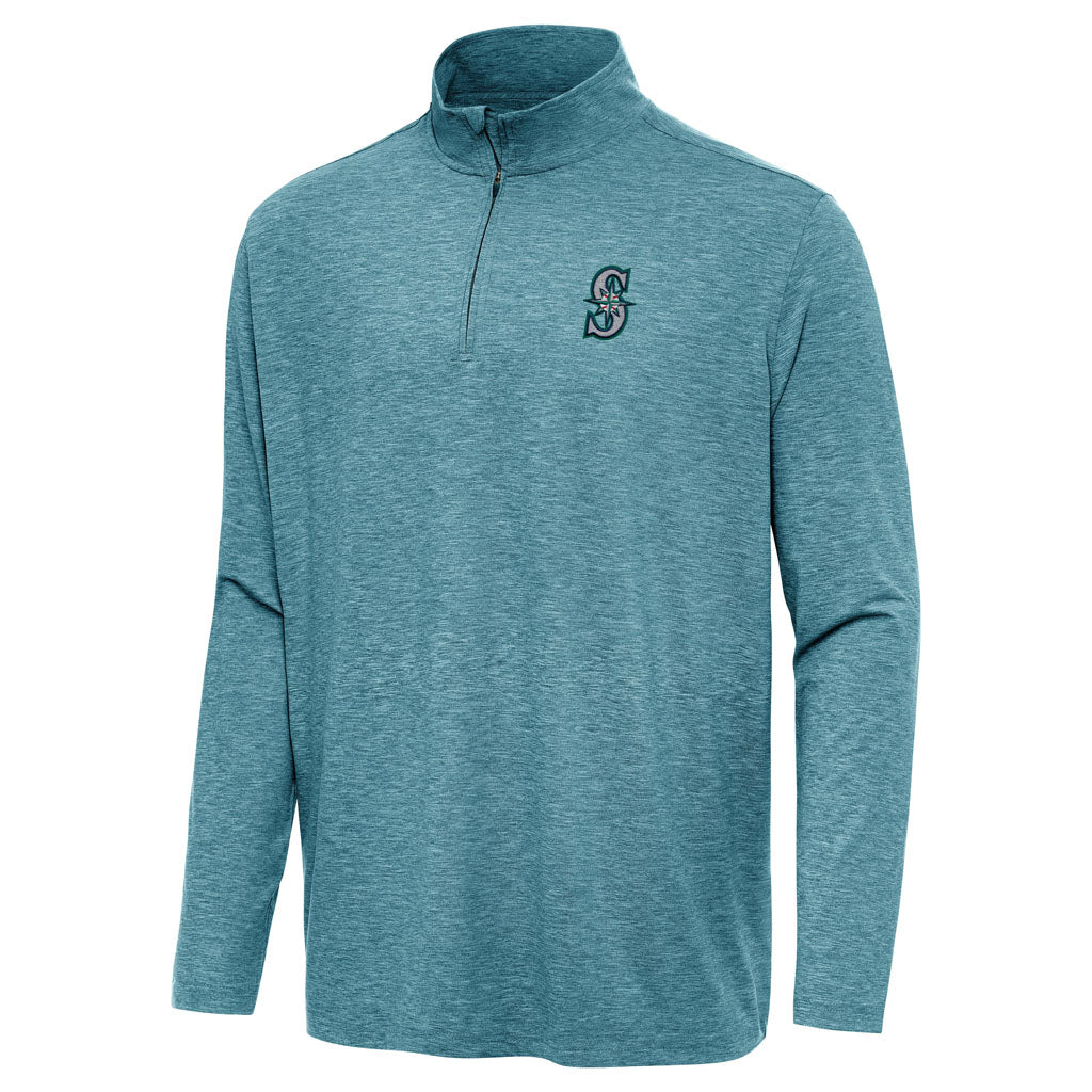 MLB Seattle Mariners Antigua Hunk 1/4 Zip Pullover Jacket - Teal