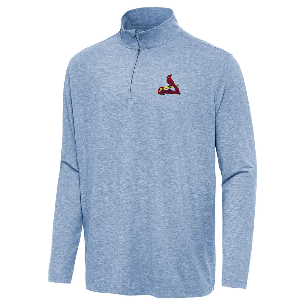 MLB St. Louis Cardinals Antigua Hunk 1/4 Zip Pullover Jacket - Light blue