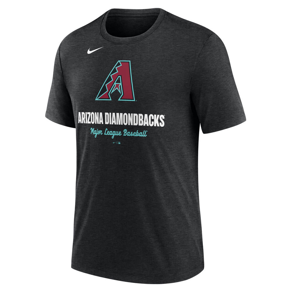 MLB Arizona Diamondbacks Nike Logo Tri-Blend T-Shirt - Black