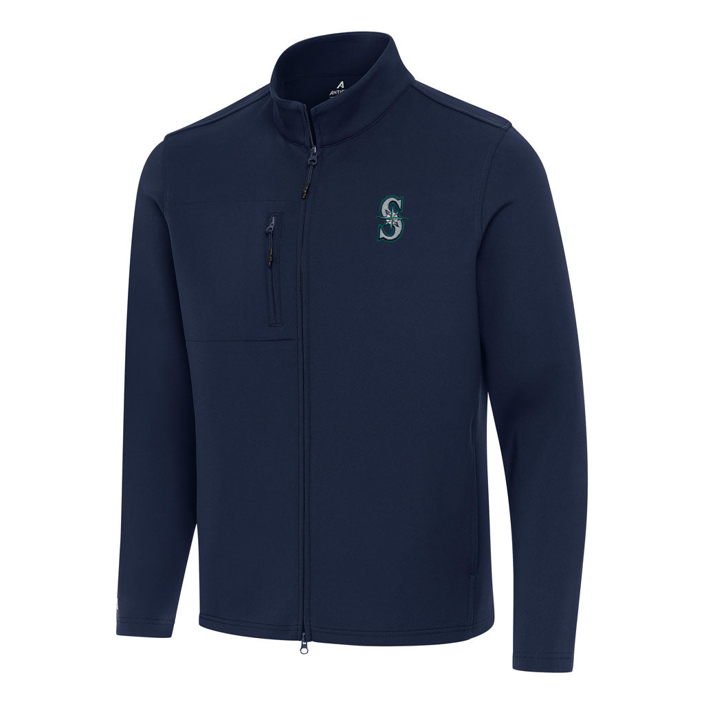 MLB Seattle Mariners Antigua Objection DBP Full Zip Jacket - Navy