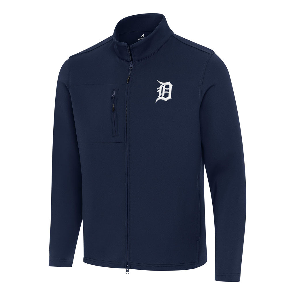 MLB Detroit Tigers Antigua Objection DBP Full Zip Jacket - Navy