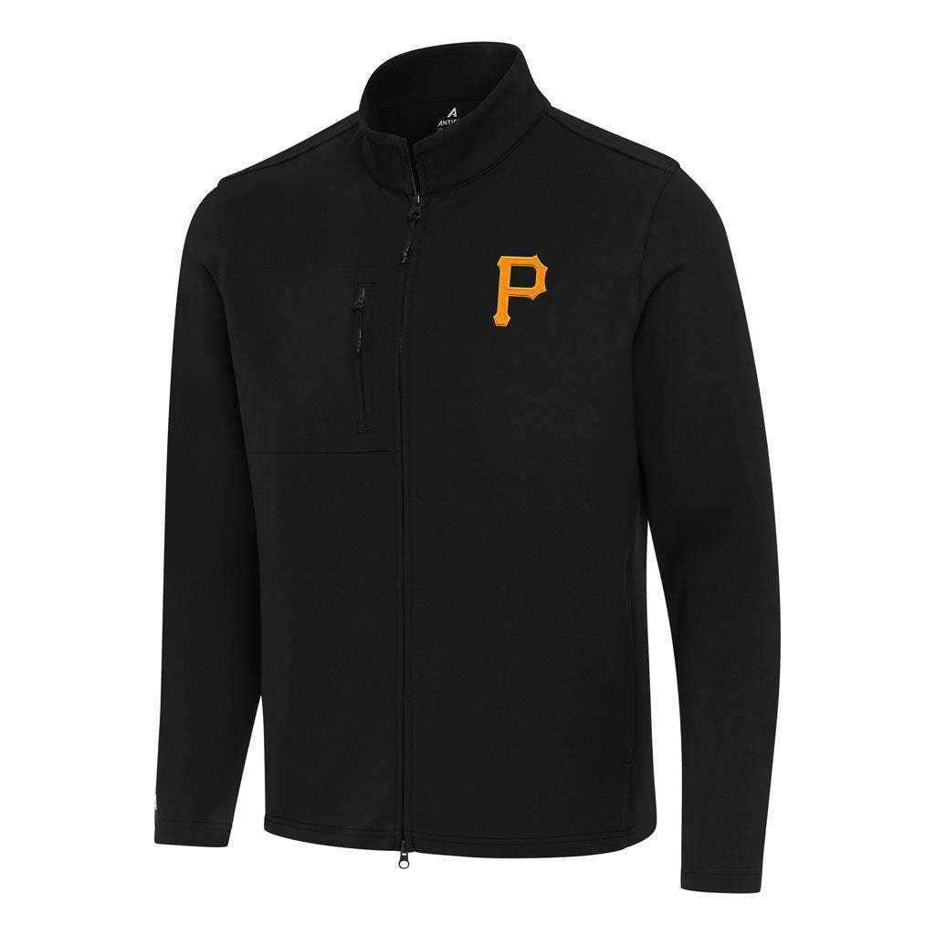MLB Pittsburgh Pirates Antigua Objection DBP Full Zip Jacket - Black