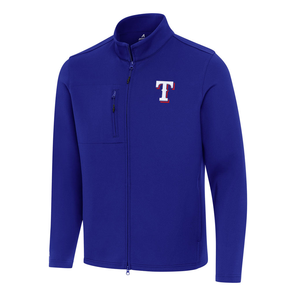 MLB Texas Rangers Antigua Objection DBP Full Zip Jacket - Blue