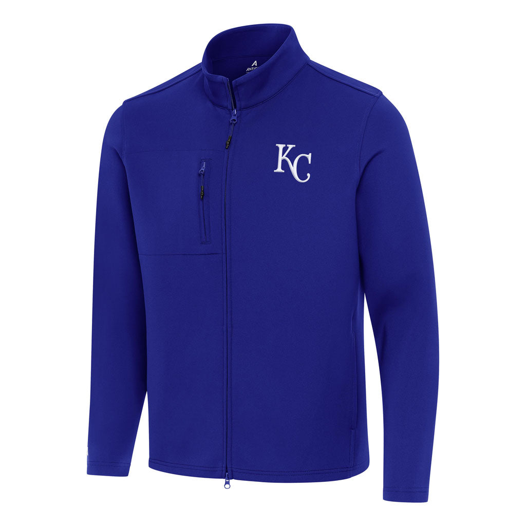 MLB Kansas City Royals Antigua Objection DBP Full Zip Jacket - Blue