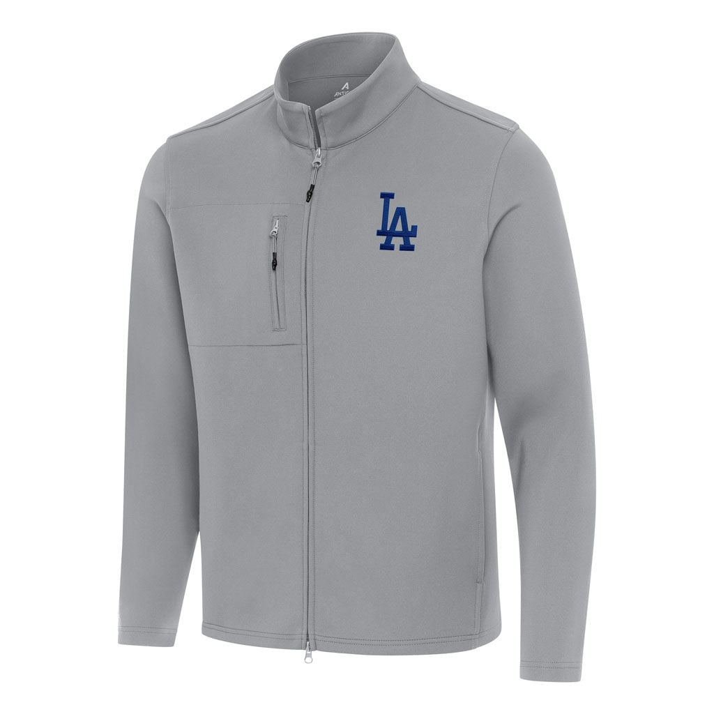 MLB Los Angeles Dodgers Antigua Objection DBP Full Zip Jacket - Gray