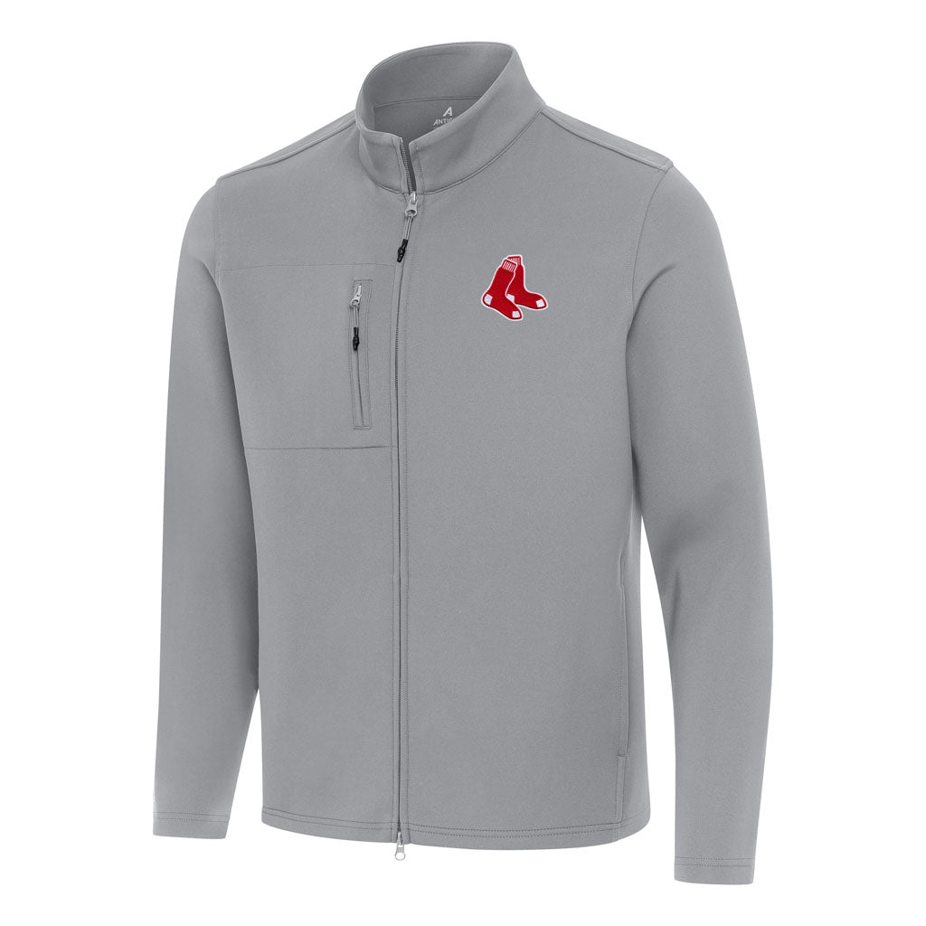 MLB Boston Red Sox Antigua Objection DBP Full Zip Jacket - Gray
