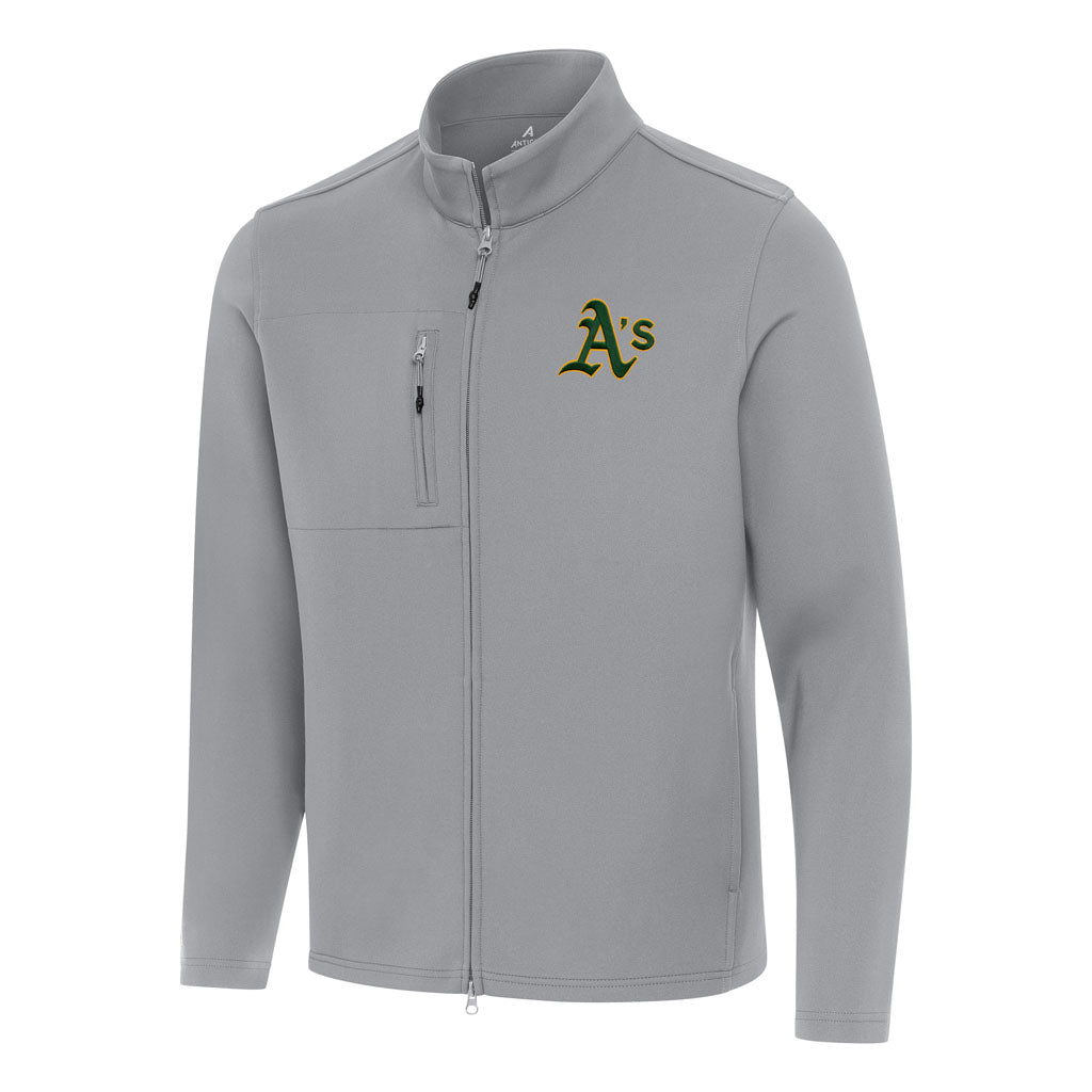 MLB Athletics Antigua Objection DBP Full Zip Jacket - Gray