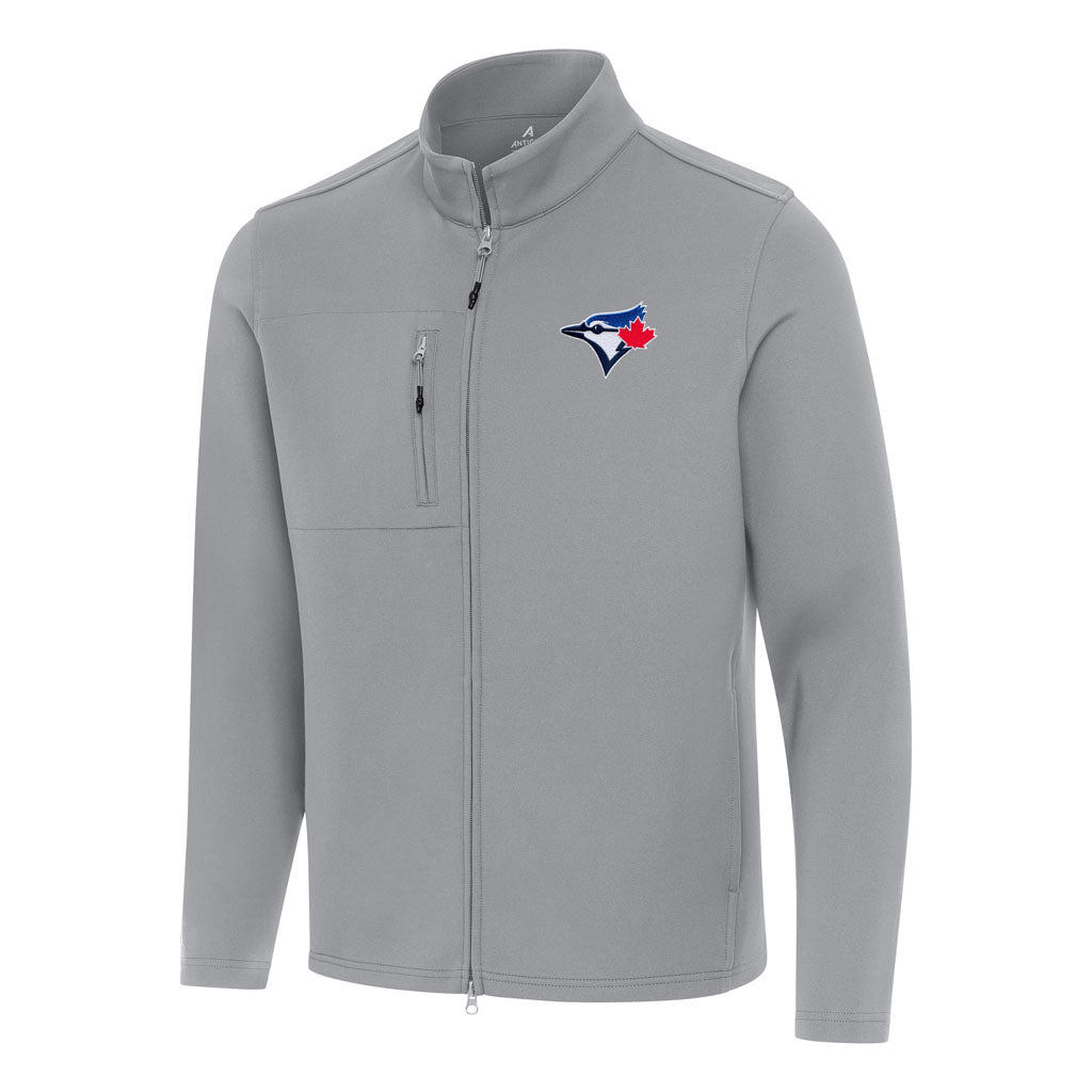 MLB Toronto Blue Jays Antigua Objection DBP Full Zip Jacket - Gray