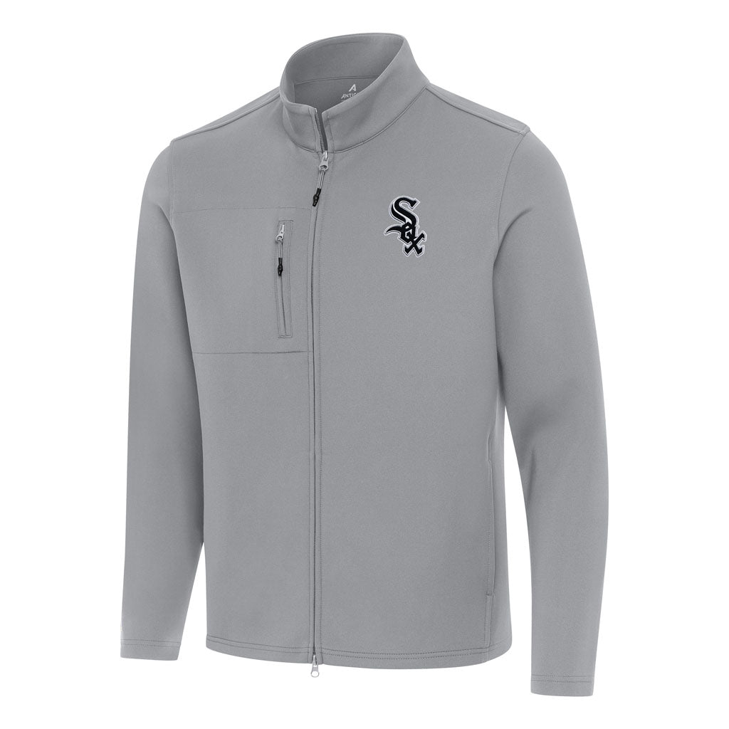 MLB Chicago White Sox Antigua Objection DBP Full Zip Jacket - Gray
