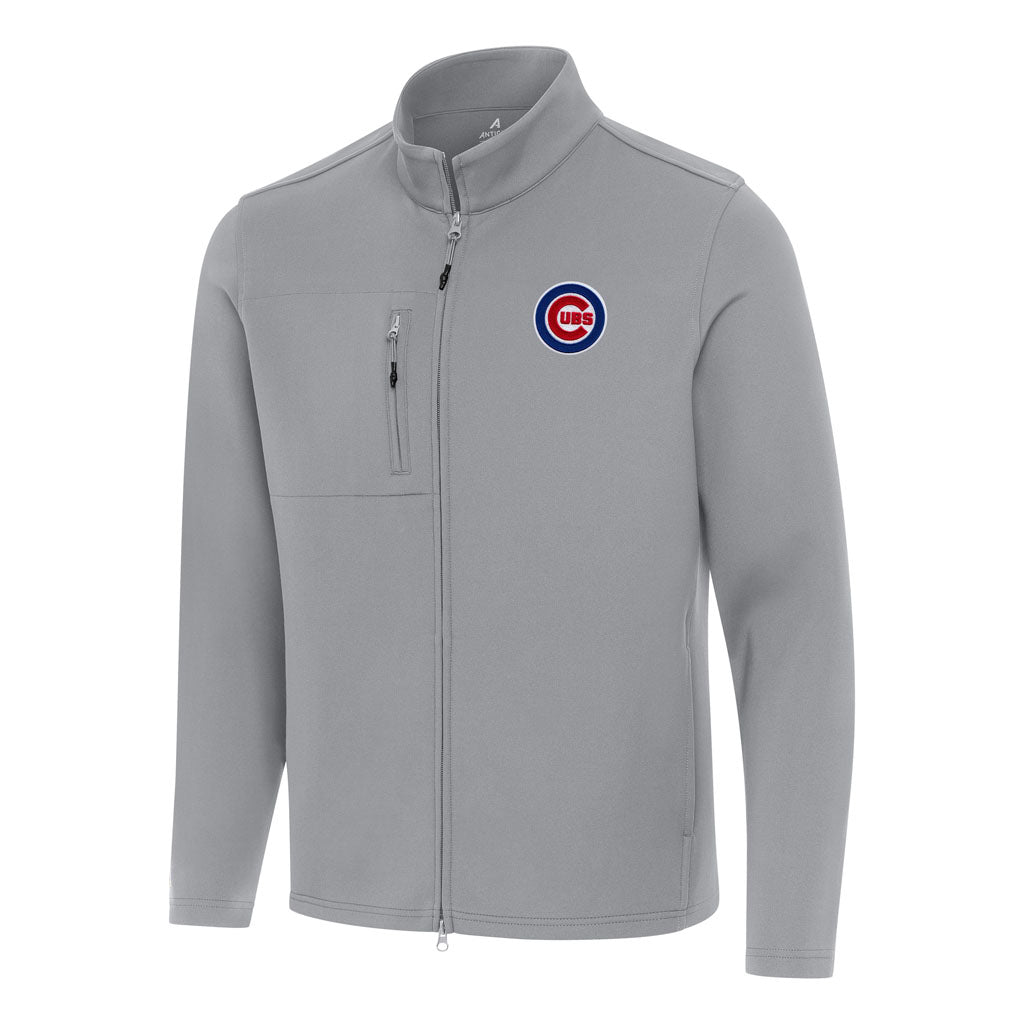 MLB Chicago Cubs Antigua Objection DBP Full Zip Jacket - Gray