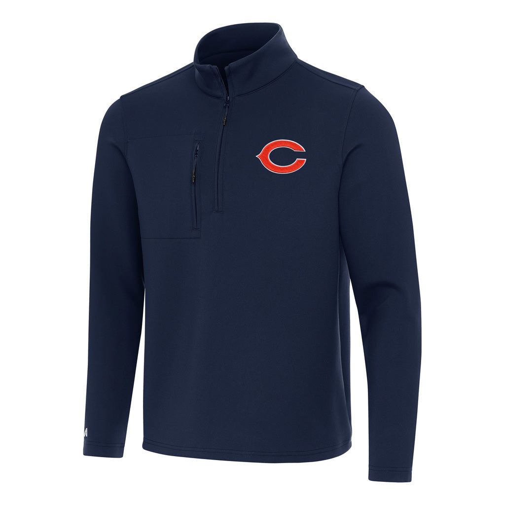 NFL Chicago Bears Antigua Insider 1/4 Zip Pullover Jacket - Navy