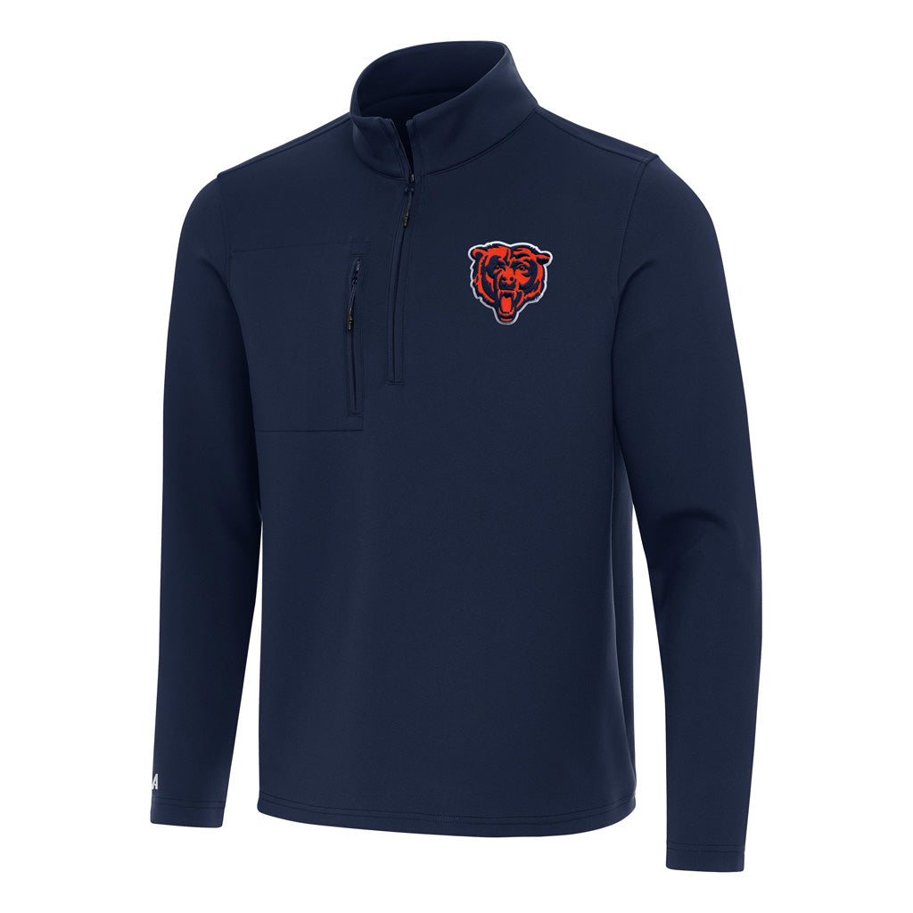 NFL Chicago Bears Antigua Insider 1/4 Zip Pullover Jacket - Navy
