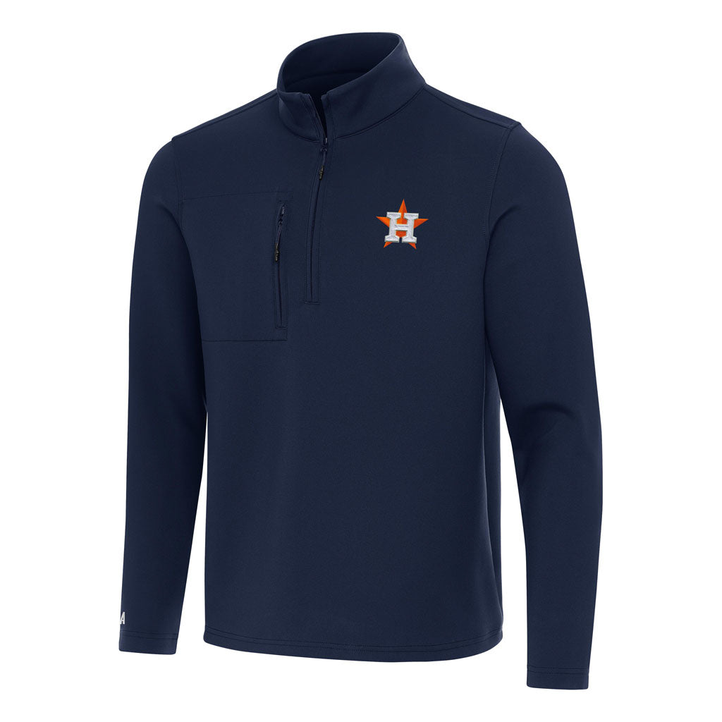 MLB Houston Astros Antigua Insider 1/4 Zip Pullover Jacket - Navy