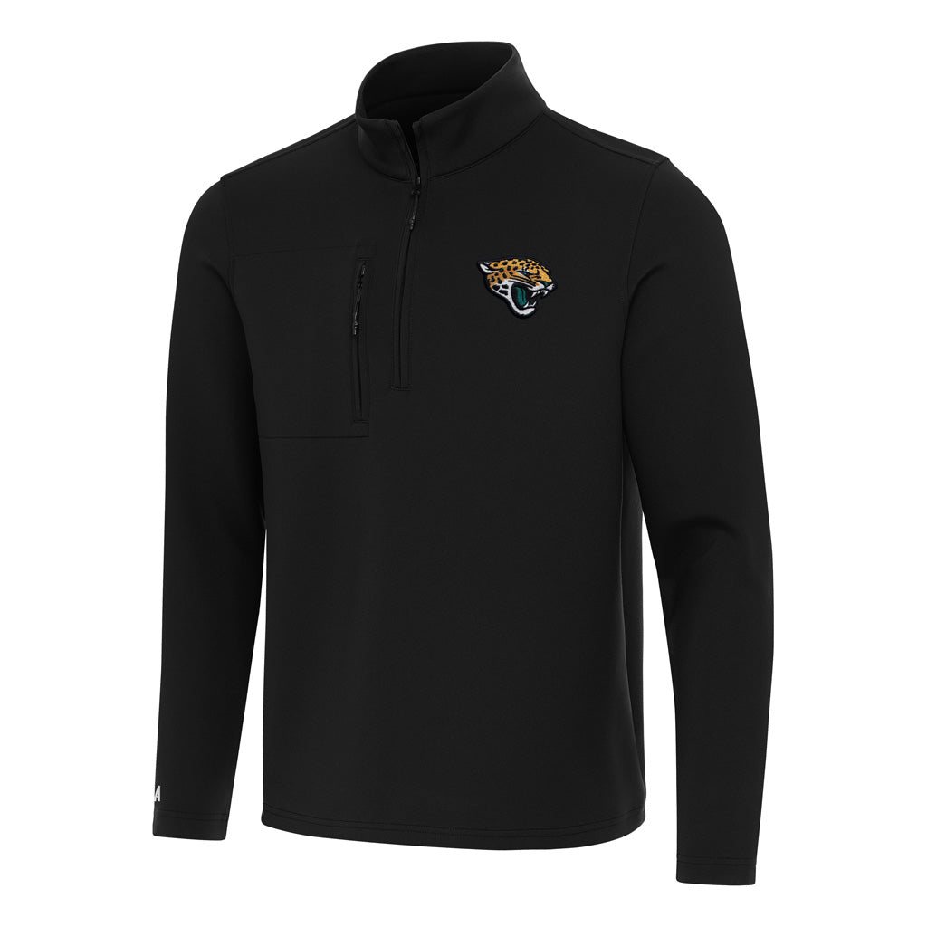 NFL Jacksonville Jaguars Antigua Insider 1/4 Zip Pullover Jacket - Black