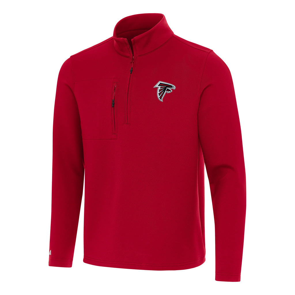 NFL Atlanta Falcons Antigua Insider 1/4 Zip Pullover Jacket - Red