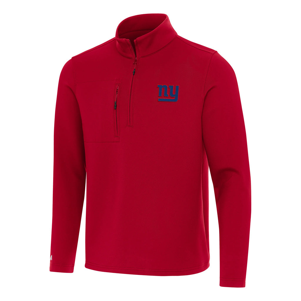 NFL New York Giants Antigua Insider 1/4 Zip Pullover Jacket - Red