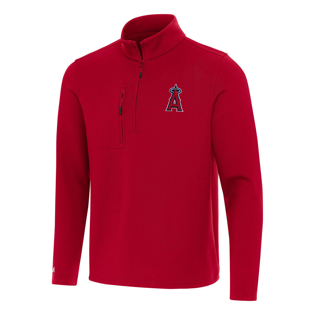 MLB Los Angeles Angels Antigua Insider 1/4 Zip Pullover Jacket - Red