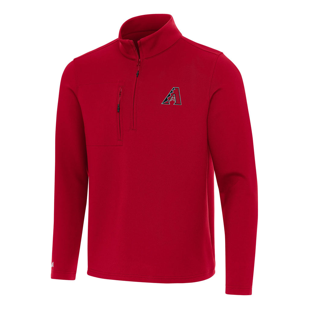 MLB Arizona Diamondbacks Antigua Insider 1/4 Zip Pullover Jacket - Red