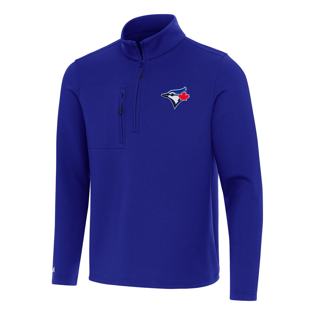MLB Toronto Blue Jays Antigua Insider 1/4 Zip Pullover Jacket - Blue