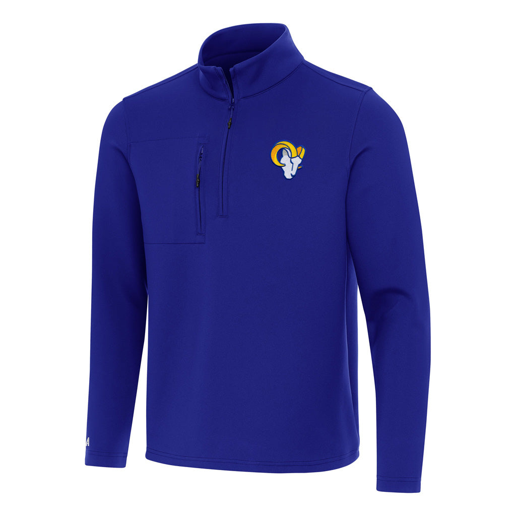 NFL Los Angeles Rams Antigua Insider 1/4 Zip Pullover Jacket - Blue