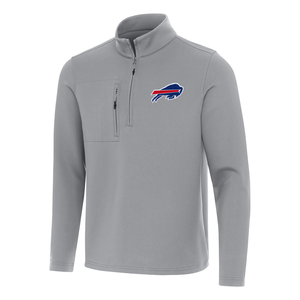 NFL Buffalo Bills Antigua Insider 1/4 Zip Pullover Jacket - Gray