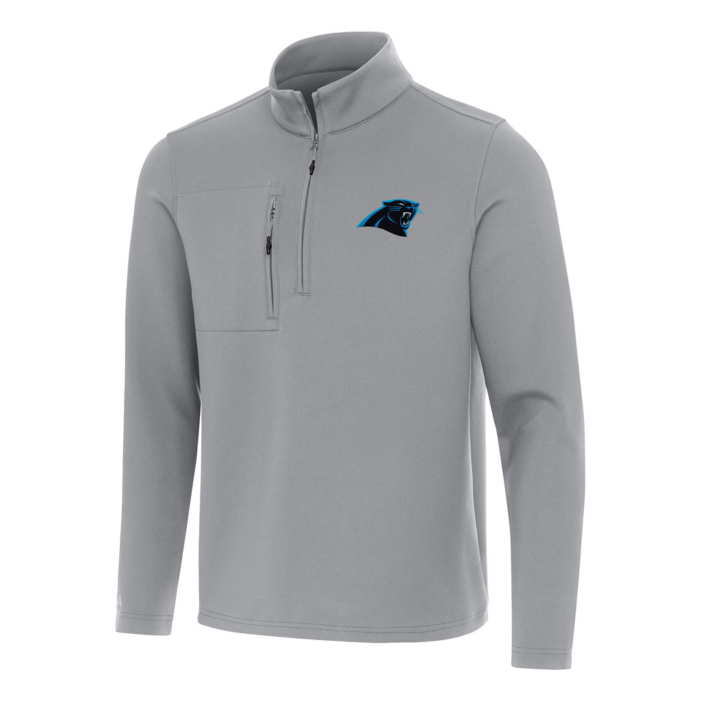 NFL Carolina Panthers Antigua Insider 1/4 Zip Pullover Jacket - Gray
