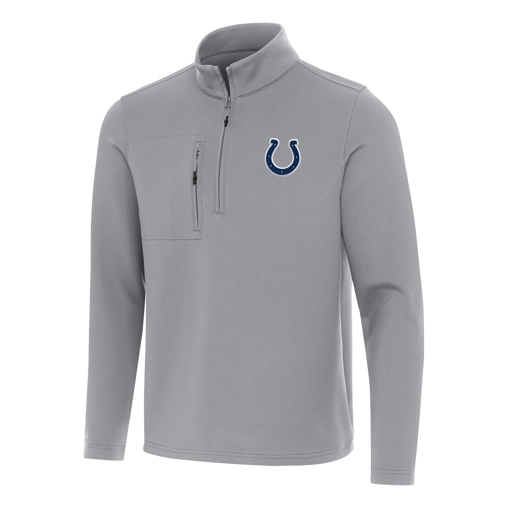 NFL Indianapolis Colts Antigua Insider 1/4 Zip Pullover Jacket - Gray
