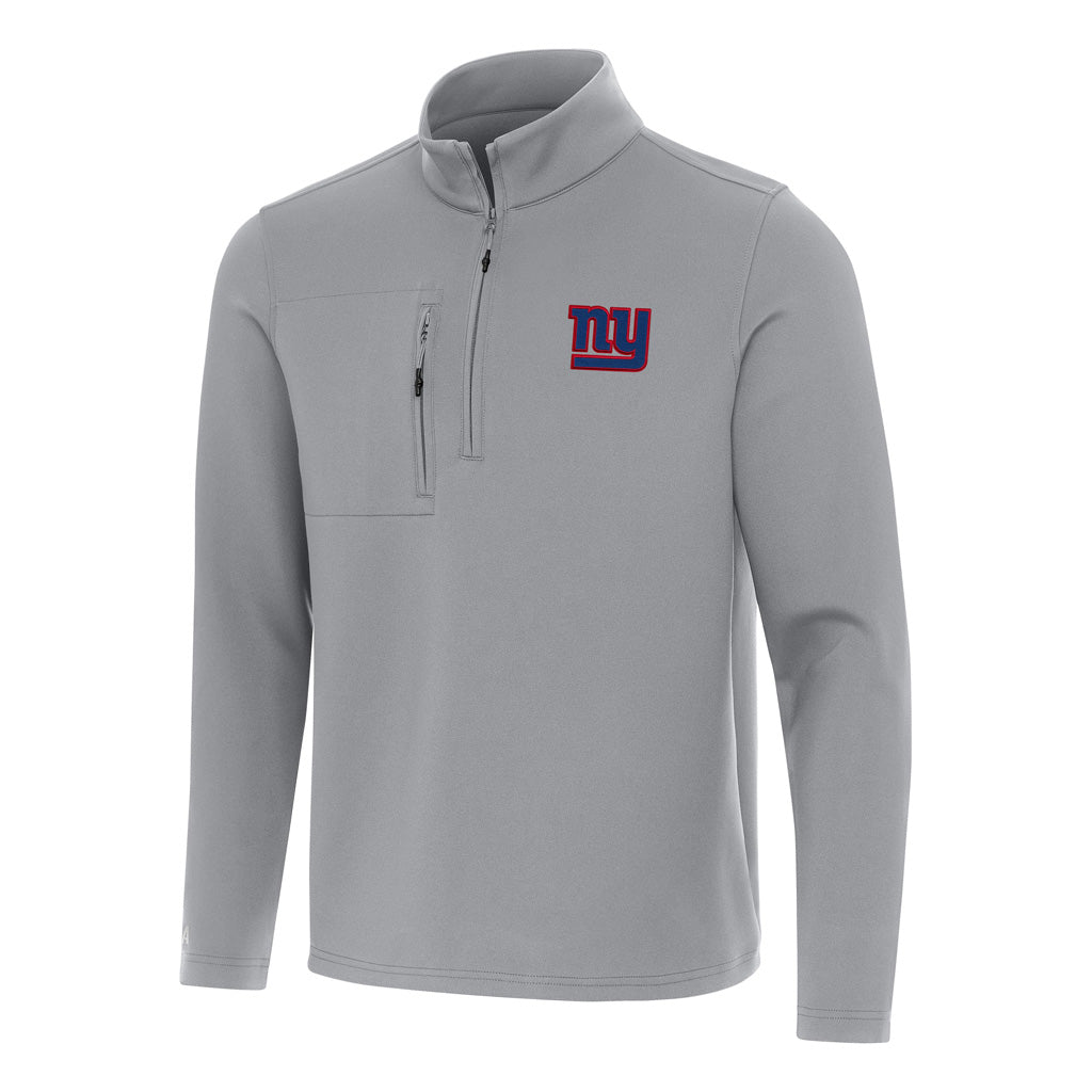NFL New York Giants Antigua Insider 1/4 Zip Pullover Jacket - Gray