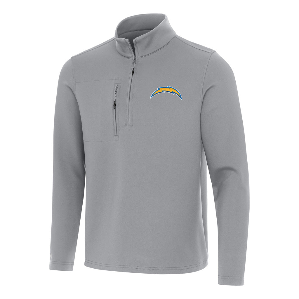 NFL Los Angeles Chargers Antigua Insider 1/4 Zip Pullover Jacket - Gray