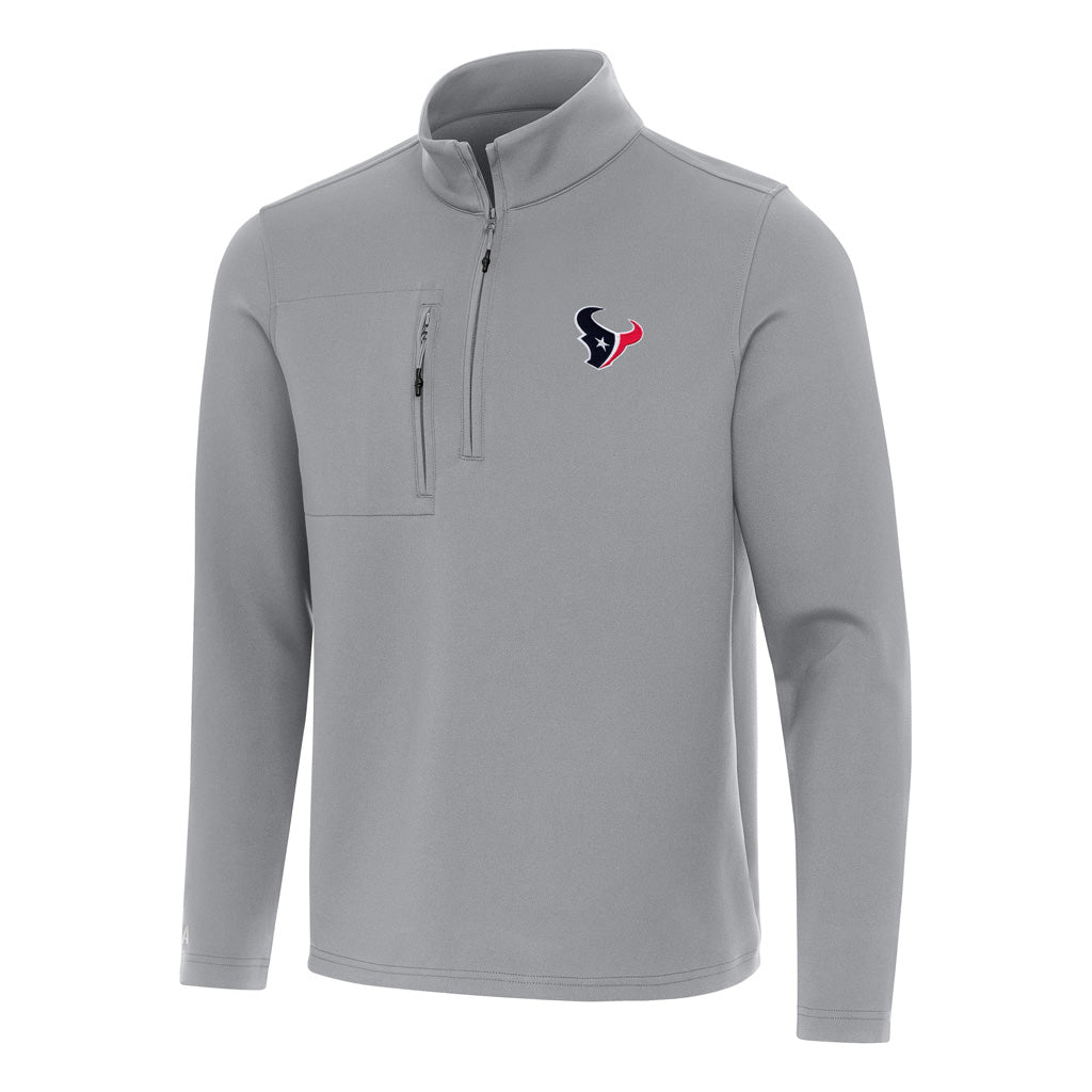 NFL Houston Texans Antigua Insider 1/4 Zip Pullover Jacket - Gray