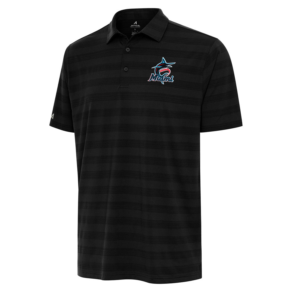 MLB Miami Marlins Antigua Tunnel Polo - Black