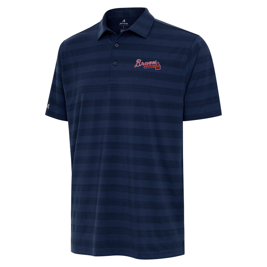 MLB Atlanta Braves Antigua Tunnel Polo - Navy
