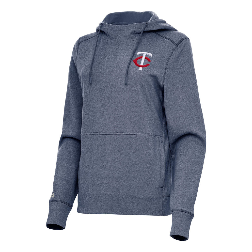 MLB Minnesota Twins Women's Antigua Justice Pullover Hoodie - Navy