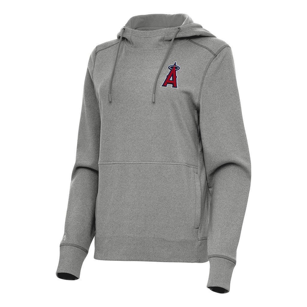 MLB Los Angeles Angels Women's Antigua Justice Pullover Hoodie - Heather black