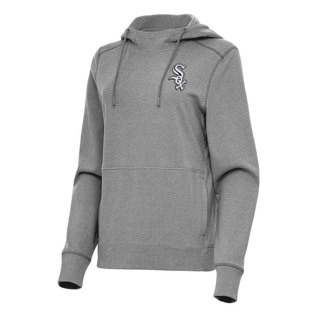 MLB Chicago White Sox Women's Antigua Justice Pullover Hoodie - Heather black