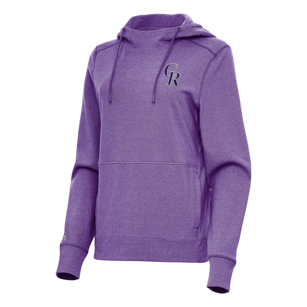 MLB Colorado Rockies Women's Antigua Justice Pullover Hoodie - Purple