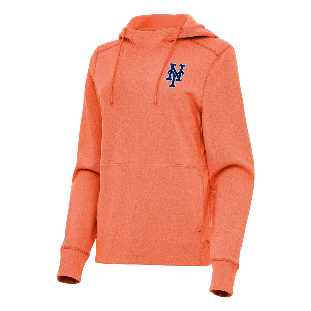 MLB New York Mets Women's Antigua Justice Pullover Hoodie - Orange