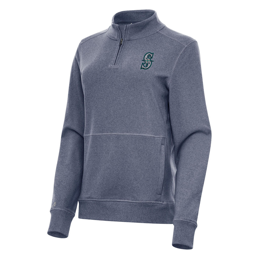 MLB Seattle Mariners Women's Antigua Crush 1/4 Zip Pullover Jacket