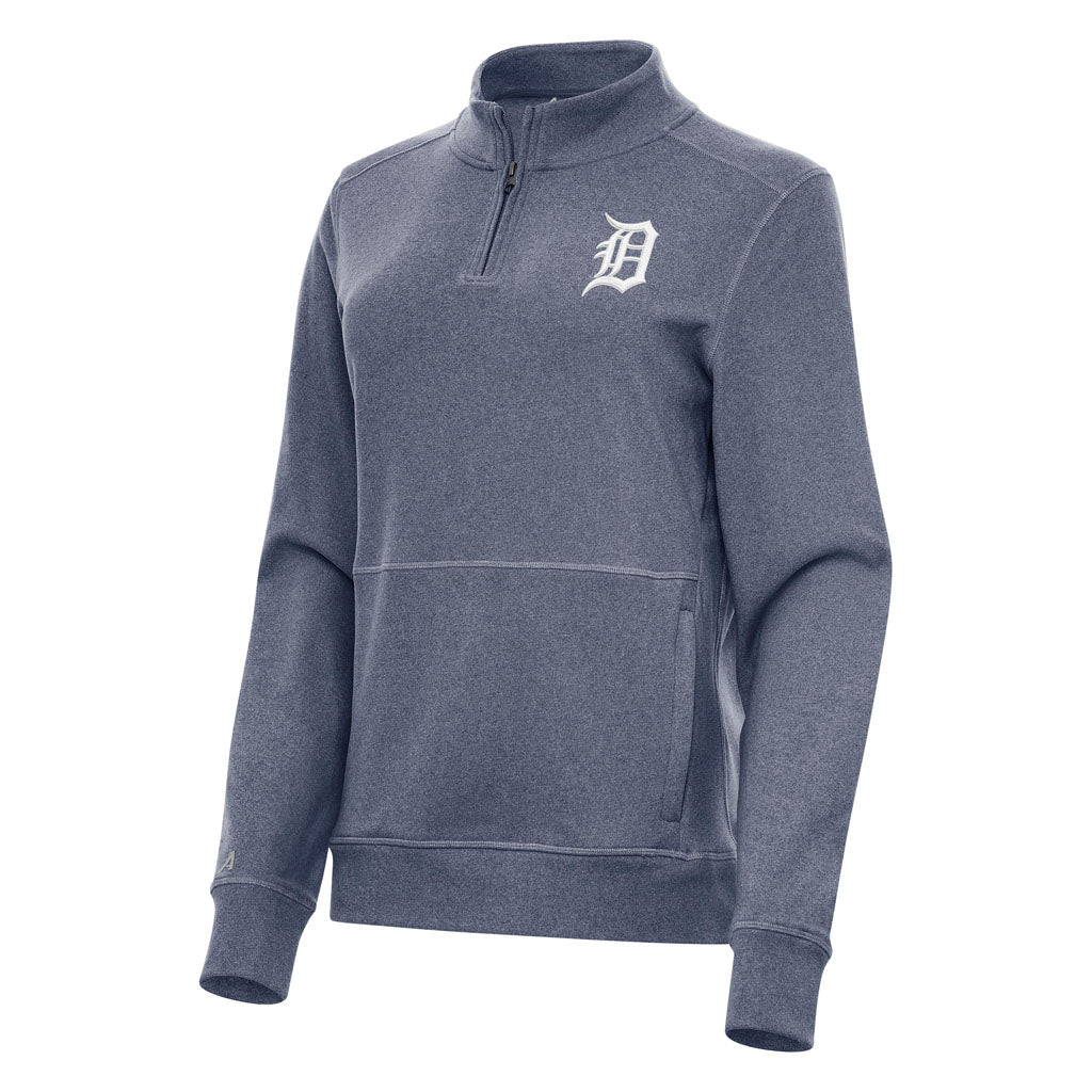 MLB Detroit Tigers Women's Antigua Crush 1/4 Zip Pullover Jacket